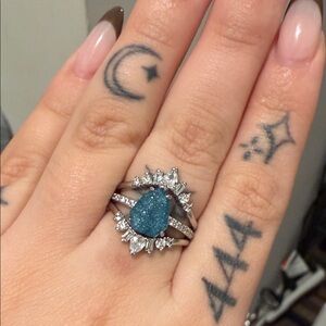 Size 7 ice crystal halo ring from bp